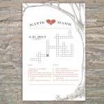 Custom Crossword - Printable For Wedding/bridal..