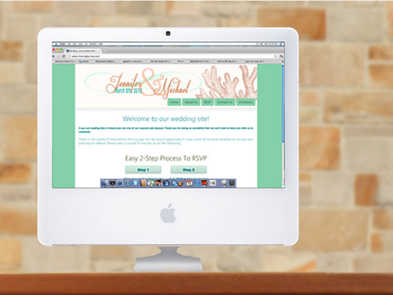 Custom Wedding Website - You Pick Colors, Theme, Content